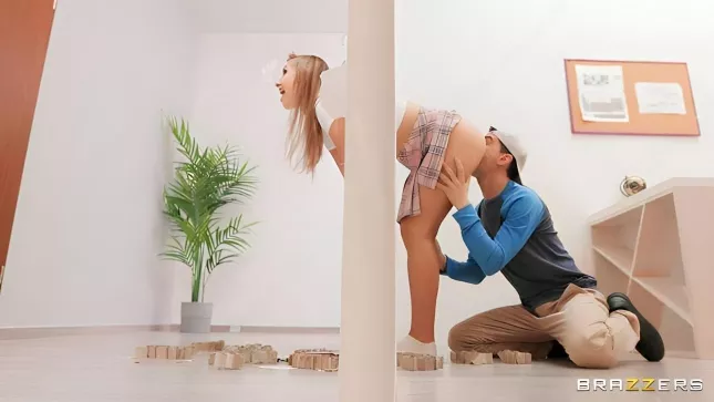 Stuck Student Gives Herself To A Minor Classmate