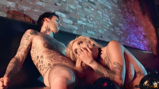 Tattooed Stripper Served The Owner Of The Club