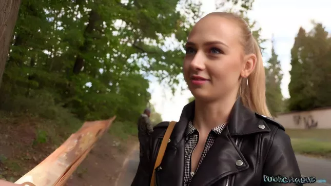 A Student Gives Herself In The Forest For Money