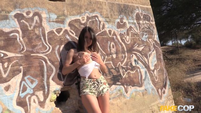 A Tourist On The Street Gives A Cop A Tight Ass
